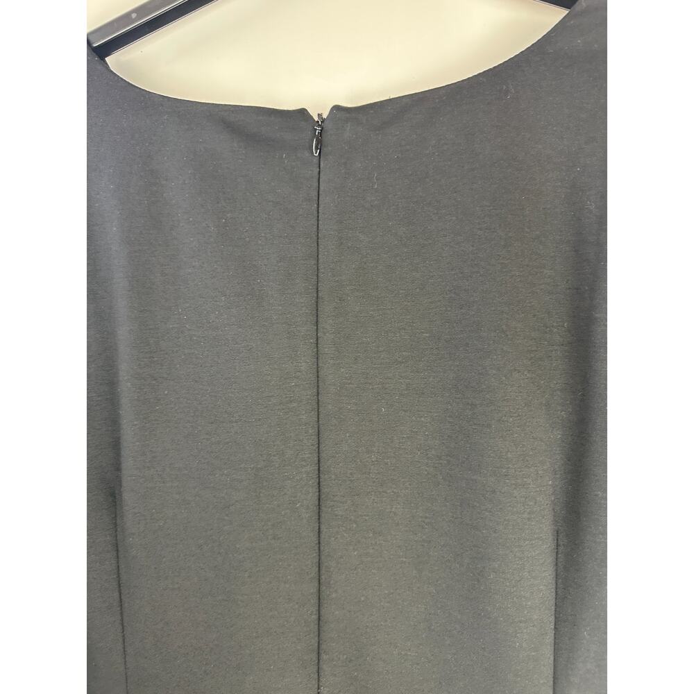 Talbots Ponte Shift Dress Fringe Pockets Black White Stretch Lined Plus Size 22W - Picture 9 of 11